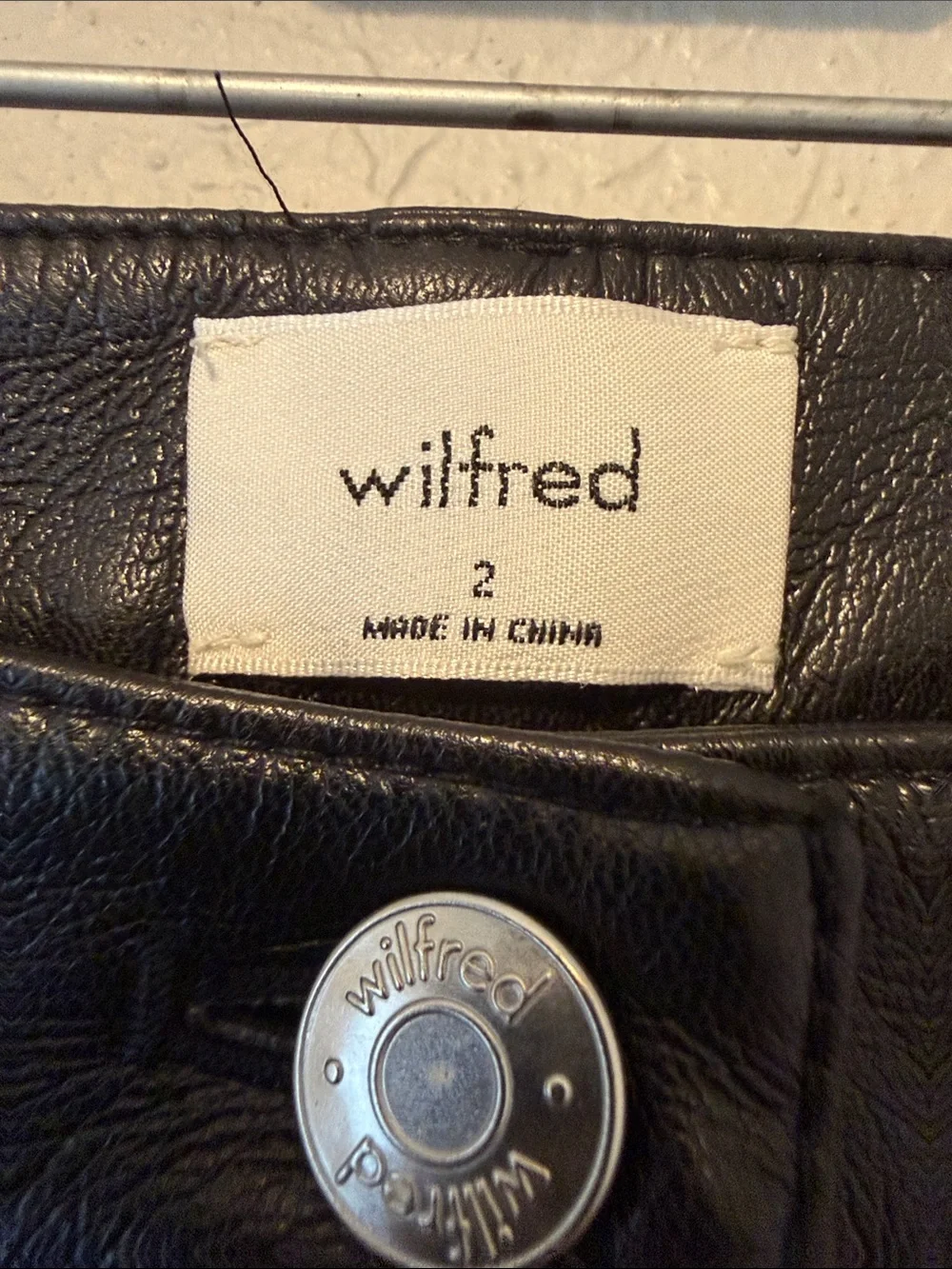 Wilfred Black Faux Leather Straight-Leg Jeans - Picture 3 of 7